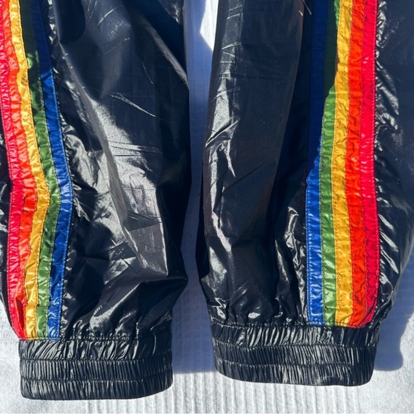 AVIATOR NATION - NWT
5 STRIPE WIND PANT - BLACK GLOSSY - Picture 7 of 8